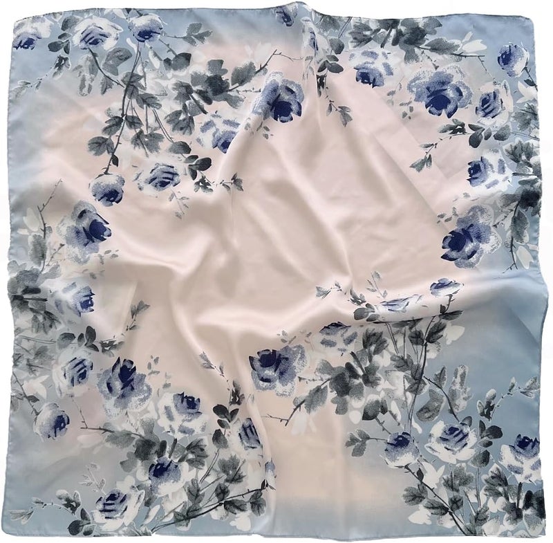 27.5" Silk Like Head Scarf For Women, Satin Hair Scarfs Large Square Scarves